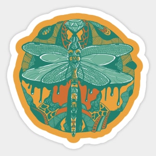 Mountain Green Circle of the Dragonfly Sticker